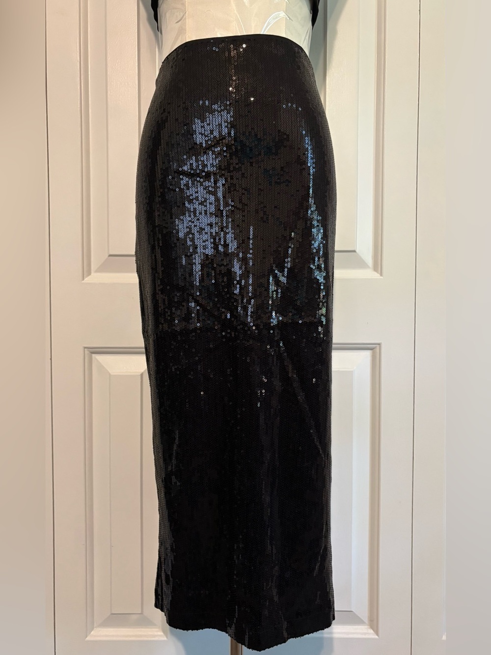 CULPOS x INC, Sleek Black Sequin Skirt , Size M